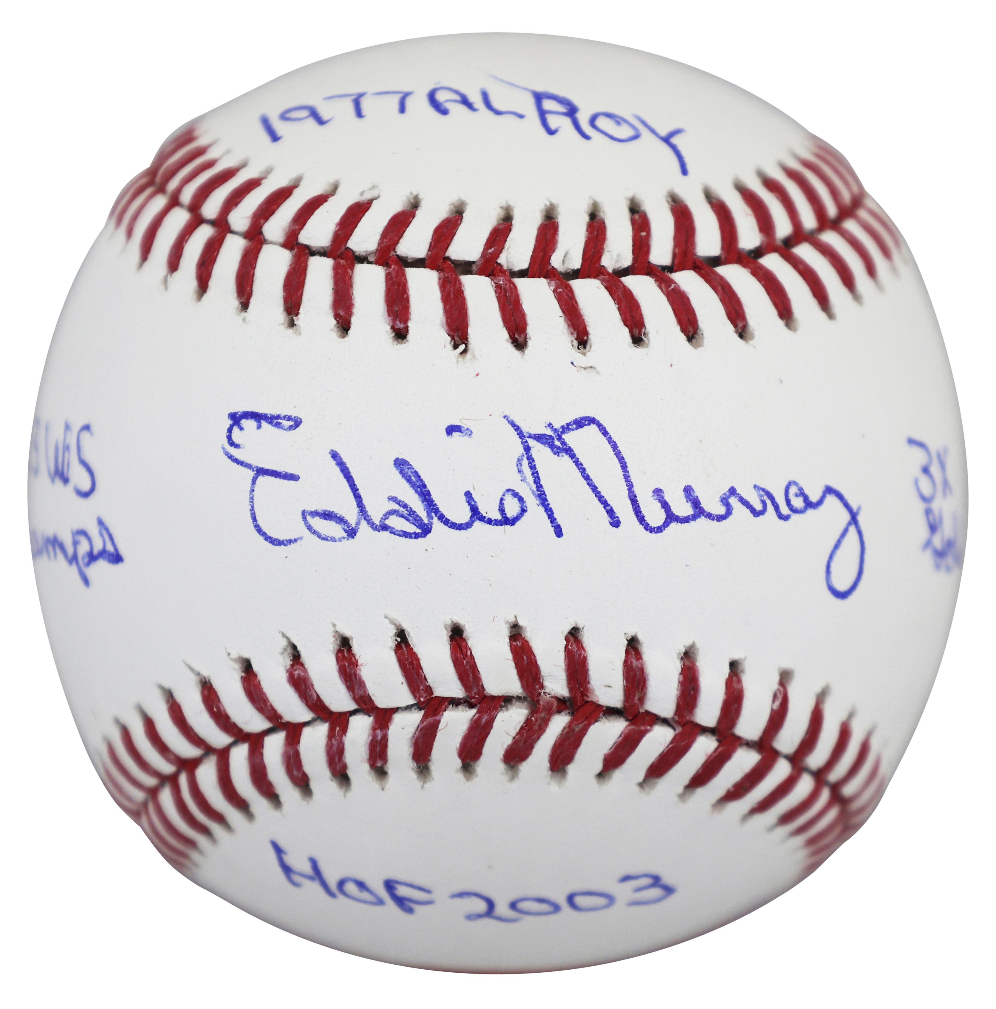 Eddie Murray Signed OML Baseball with Gold Glove Display Case & (4) Career Inscriptions (Beckett) at PristineAuction.com Eddie Murray Signed OML Baseball with Gold Glove Display Case & (4) Career Inscriptions (Beckett) at PristineAuction.com