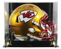 Emmitt Thomas Signed Chiefs Full-Size Flash Alternate Speed Helmet Inscribed "HOF 08", "SB IV Champ", "5x Pro Bowl" & "Chief #18 Retired" with Display Case (Beckett) at PristineAuction.com