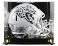 Travis Hunter Signed Jaguars Full-Size Salute to Service Alternate Speed Helmet with Display Case (Beckett) at PristineAuction.com
