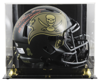 Mike Alstott Signed Buccaneers Full-Size Salute to Service Alternate Speed Helmet Inscribed "A-Train" & "SB XXXVII Champs!" with Display Case (Beckett) at PristineAuction.com