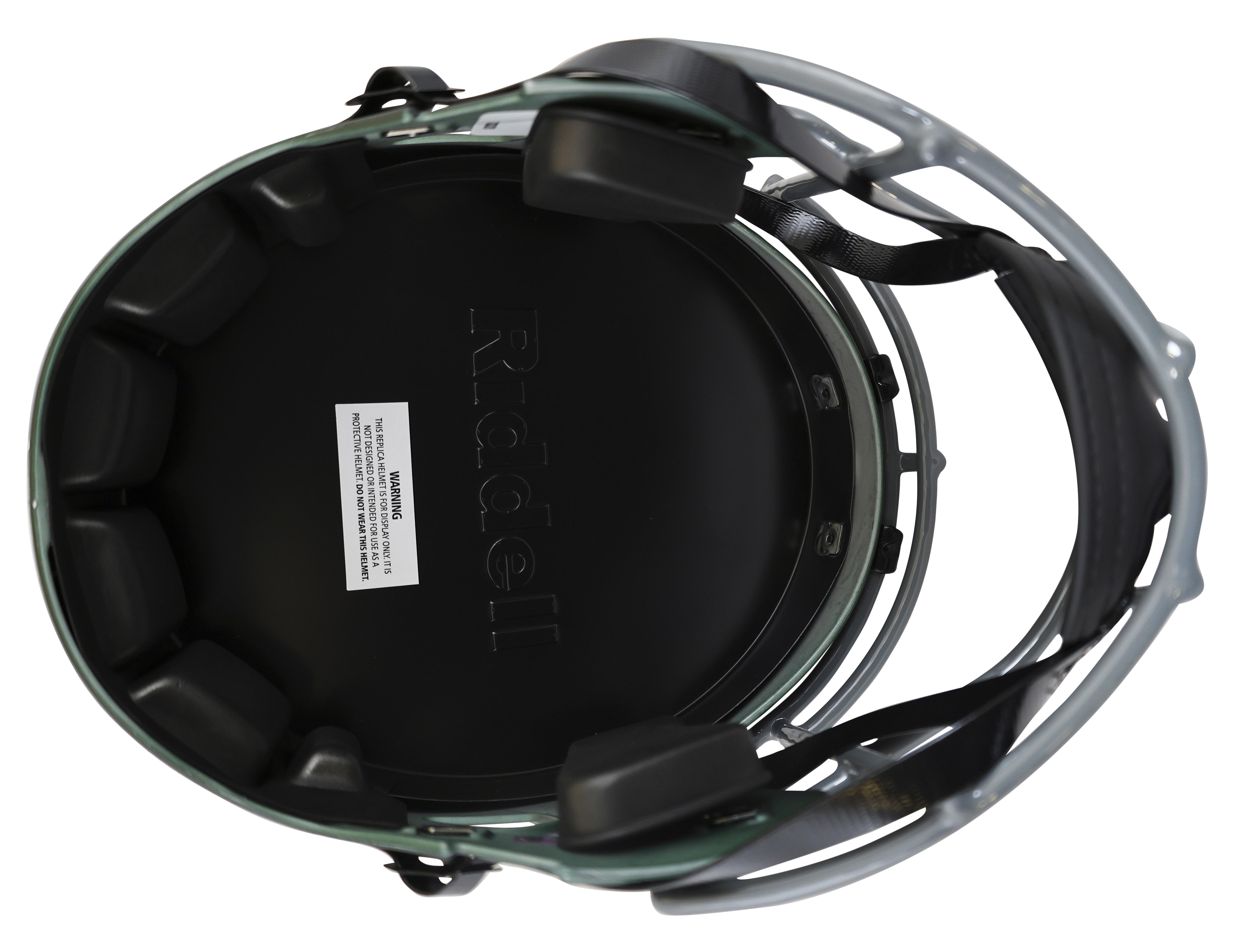 Adrian Peterson Signed Vikings Full-Size Salute to Service Alternate Speed Helmet Inscribed "All D*** Day" with Display Case (Beckett) at PristineAuction.com Adrian Peterson Signed Vikings Full-Size Salute to Service Alternate Speed Helmet Inscribed "All D*** Day" with Display Case (Beckett) at PristineAuction.com