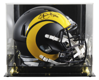 Eric Dickerson Signed Rams Full-Size Rivalries Alternate Speed Helmet Inscribed "HOF 99" with Display Case (Beckett) at PristineAuction.com