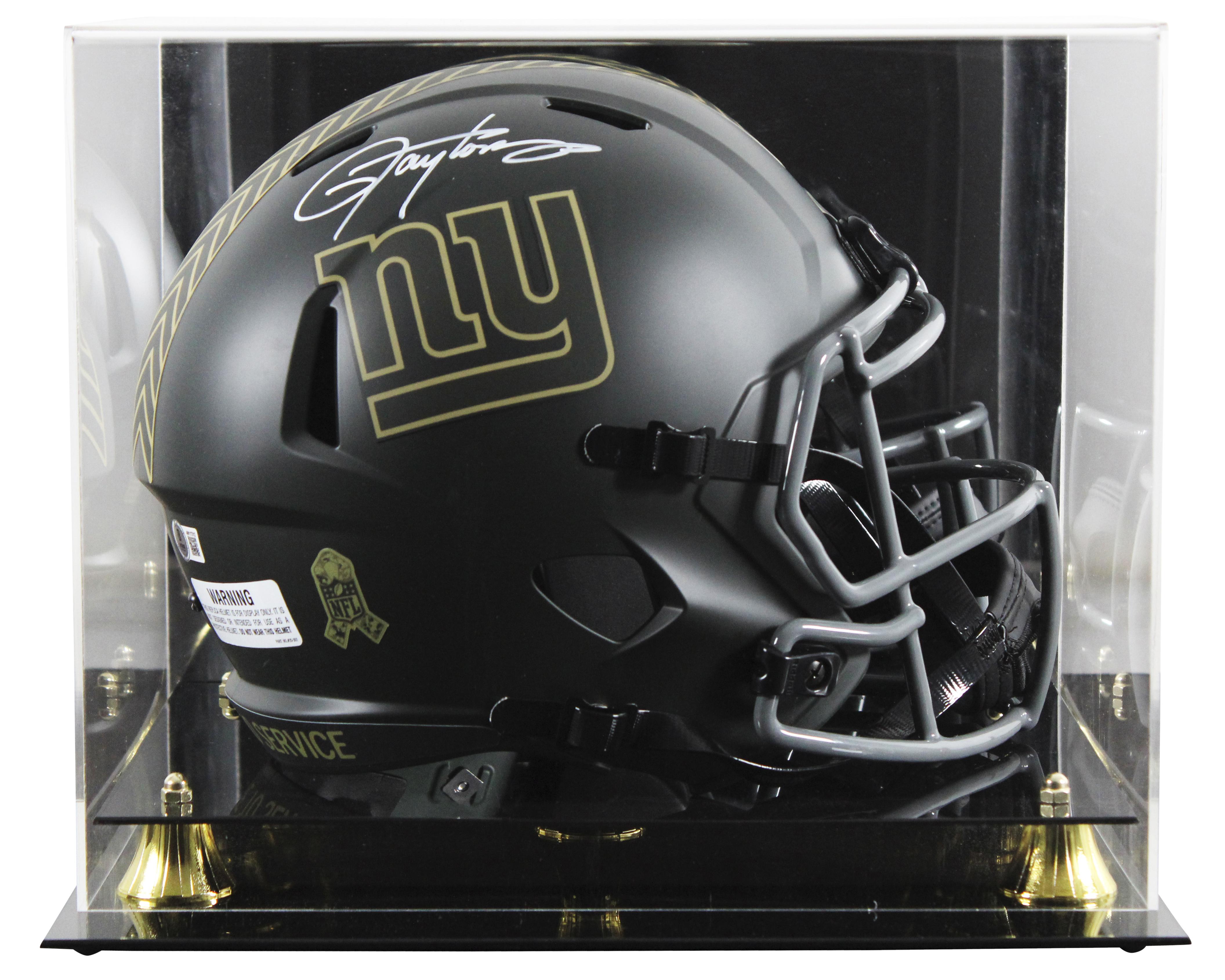 Lawrence Taylor Signed Giants Full-Size Salute to Service Alternate Speed Helmet with Display Case (Beckett) at PristineAuction.com Lawrence Taylor Signed Giants Full-Size Salute to Service Alternate Speed Helmet with Display Case (Beckett) at PristineAuction.com