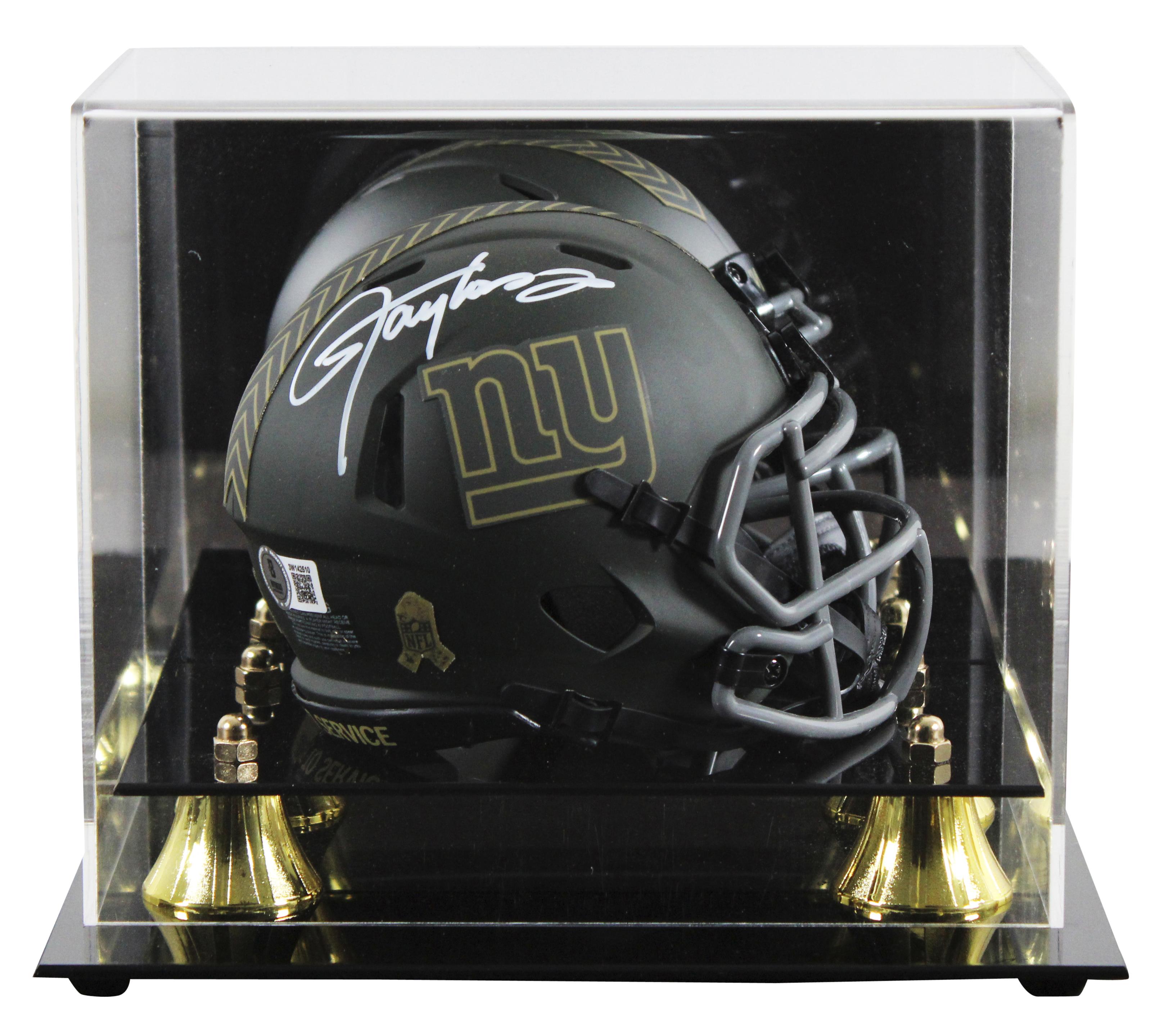 Lawrence Taylor Signed Giants Salute to Service Alternate Speed Mini Helmet with Display Case (Beckett) at PristineAuction.com Lawrence Taylor Signed Giants Salute to Service Alternate Speed Mini Helmet with Display Case (Beckett) at PristineAuction.com