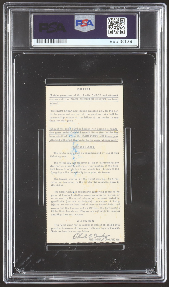 Reggie Jackson Signed 1973 Championship Series Game 5 Ticket (PSA | Auto Grade PSA 10) at PristineAuction.com Reggie Jackson Signed 1973 Championship Series Game 5 Ticket (PSA | Auto Grade PSA 10) at PristineAuction.com