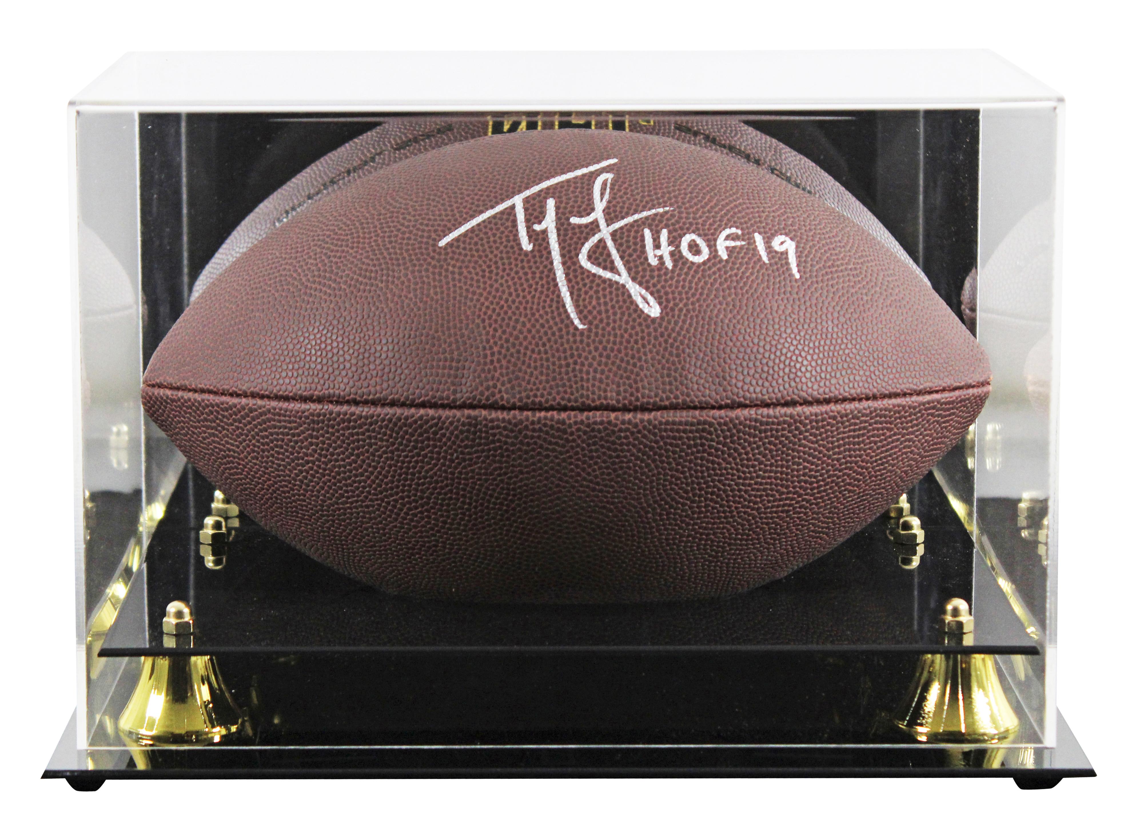 Ty Law Signed NFL Football Inscribed "HOF 2019" with Display Case (Beckett) at PristineAuction.com Ty Law Signed NFL Football Inscribed "HOF 2019" with Display Case (Beckett) at PristineAuction.com