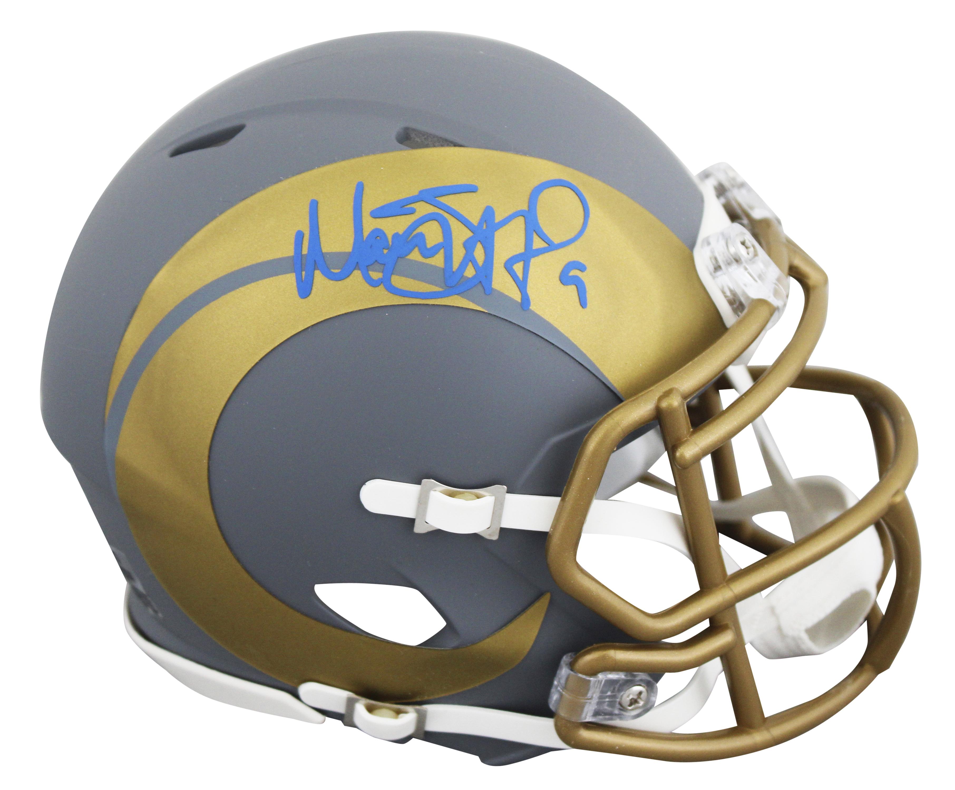 Matthew Stafford Signed Rams Slate Alternate Speed Mini Helmet with Display Case (Fanatics) at PristineAuction.com Matthew Stafford Signed Rams Slate Alternate Speed Mini Helmet with Display Case (Fanatics) at PristineAuction.com