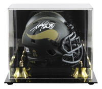 Adrian Peterson Signed Vikings Salute to Service Alternate Speed Mini Helmet with Display Case (Beckett) at PristineAuction.com