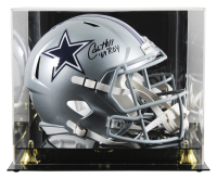 Calvin Hill Signed Cowboys Full-Size Speed Helmet Inscribed "ROY 1969" with Display Case (Beckett) at PristineAuction.com