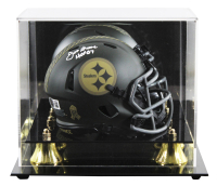 Joe Greene Signed Steelers Salute to Service Alternate Speed Mini Helmet Inscribed "HOF 87" with Display Case (Beckett) at PristineAuction.com