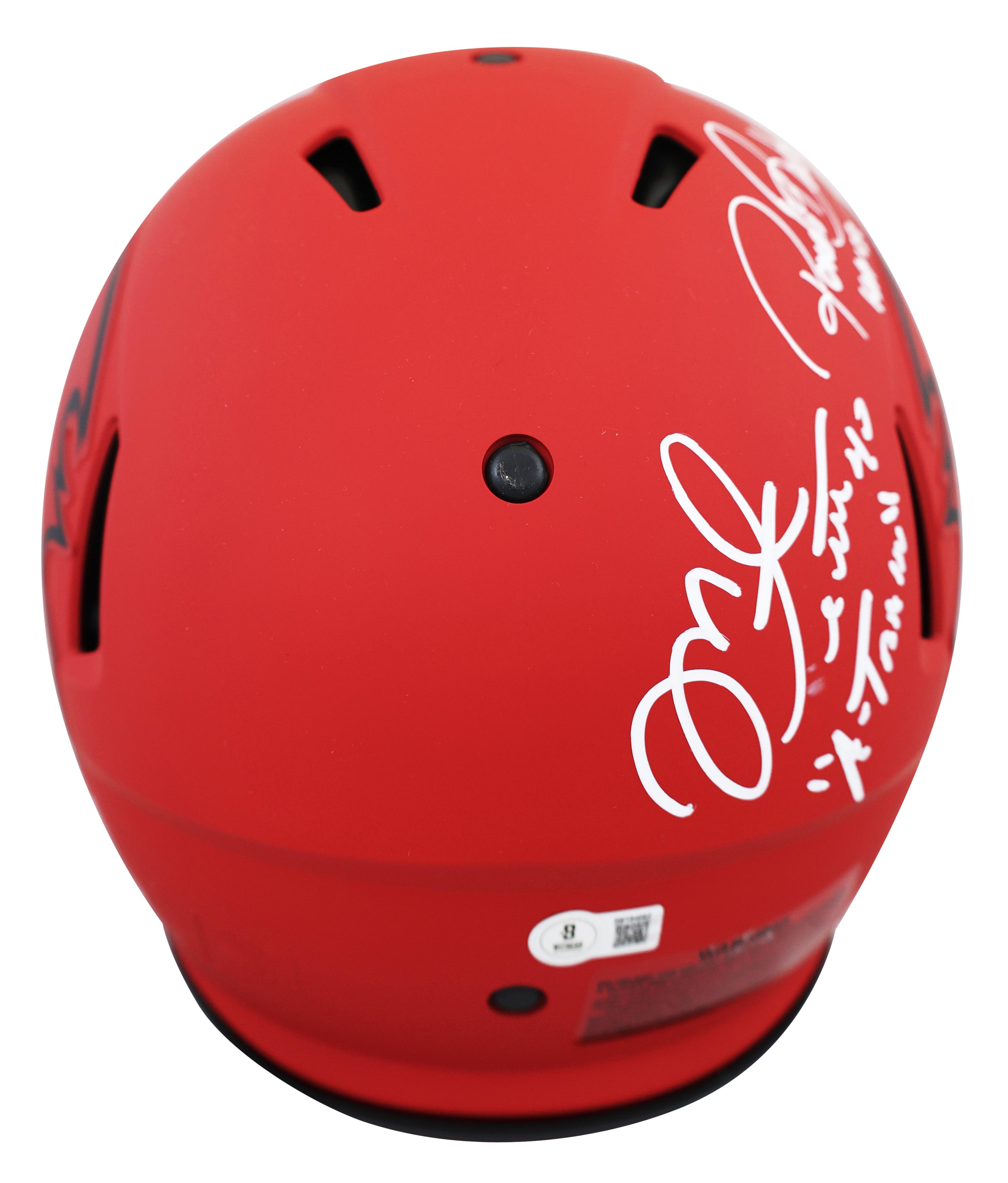 Buccaneers Full-Size Authentic On-Field Rave Alternate Speed Helmet Signed By (4) with Mike Alstott, Ronde Barber, Warren Sapp & Derrick Brooks (Beckett) at PristineAuction.com Buccaneers Full-Size Authentic On-Field Rave Alternate Speed Helmet Signed By (4) with Mike Alstott, Ronde Barber, Warren Sapp & Derrick Brooks (Beckett) at PristineAuction.com