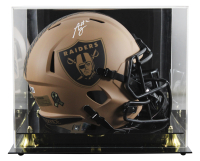 Ashton Jeanty Signed Raiders Full-Size Salute to Service Alternate Speed Helmet with Display Case (Beckett) at PristineAuction.com