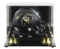Travis Hunter Signed Colorado Buffaloes Alternate Speed Mini Helmet Inscribed "24 Heisman" with Display Case (Beckett) at PristineAuction.com