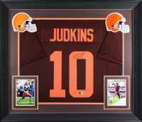Quinshon Judkins Signed Custom Framed Jersey (Beckett) at PristineAuction.com