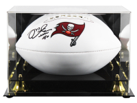 Mike Alstott Signed Buccaneers Logo Football with Display Case (Beckett) at PristineAuction.com