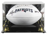 Ty Law Signed Patriots Logo Football Inscribed "HOF 19" with Display Case (Beckett) at PristineAuction.com