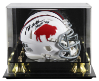 Joe DeLamielleure Signed Bills Throwback Alternate Speed Mini Helmet Inscribed "HOF 03" with Display Case (Beckett) at PristineAuction.com