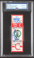 Magic Johnson & Larry Bird Signed 1984 NBA Playoff Game Ticket (PSA | Auto Grade PSA 10) at PristineAuction.com