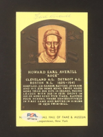 Earl Averill Signed Hall of Fame Plaque Postcard (PSA) at PristineAuction.com