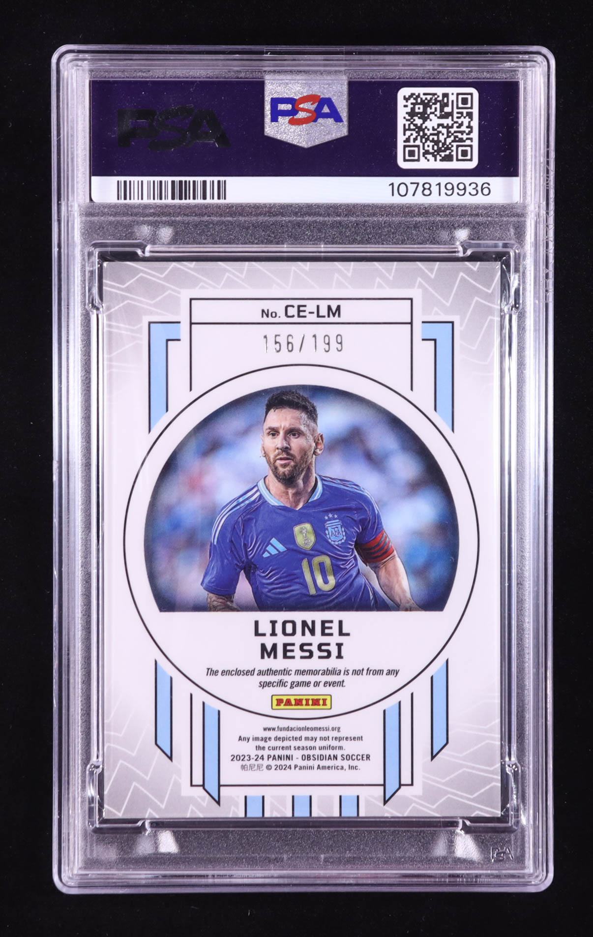 Lionel Messi 2023-24 Panini Obsidian Cutting Edge Dual Jerseys #3