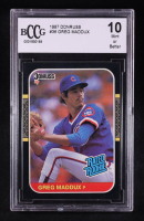 Greg Maddux 1987 Donruss #36 Rated Rookie RC (BCCG 10) at PristineAuction.com