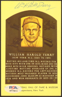 William Harold Terry Signed Hall of Fame Plaque Postcard (PSA) at PristineAuction.com