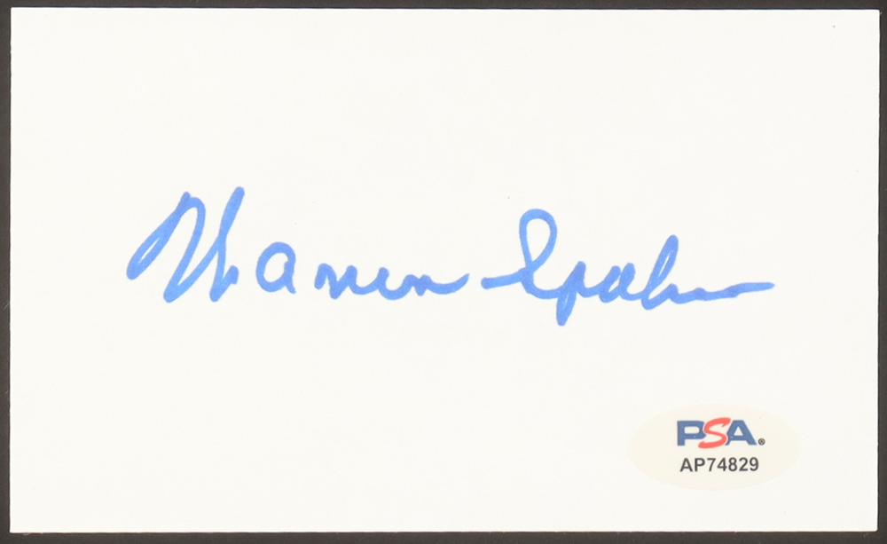 Warren Spahn Signed 3x5 Index Card (PSA) at PristineAuction.com Warren Spahn Signed 3x5 Index Card (PSA) at PristineAuction.com