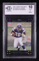 Adrian Peterson 2007 Topps Team Sets #5 RC (BCCG 10) at PristineAuction.com