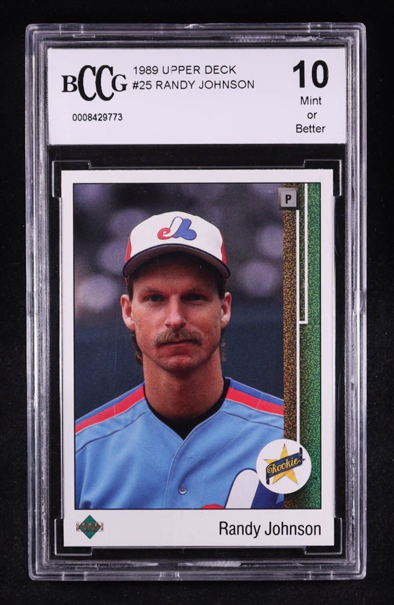Randy Johnson 1989 Upper Deck #25 RC (BCCG 10) at PristineAuction.com Randy Johnson 1989 Upper Deck #25 RC (BCCG 10) at PristineAuction.com