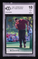 Tiger Woods 2001 Upper Deck #1 RC (BCCG 10) at PristineAuction.com