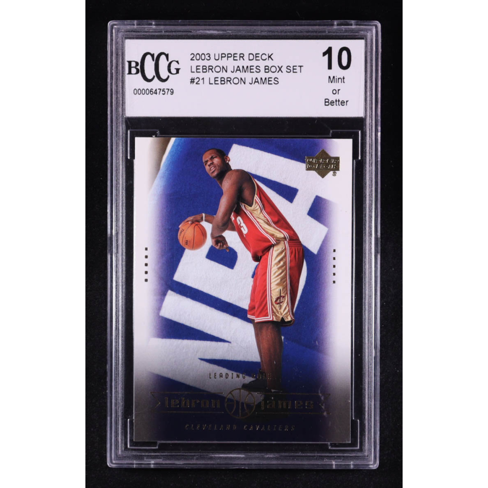 LeBron James 2003 Upper Deck LeBron James Box Set #21 Leading Role RC (BCCG 10) at PristineAuction.com