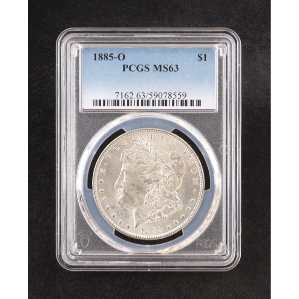 1885-O Morgan $1 Silver Dollar (PCGS MS63) at PristineAuction.com