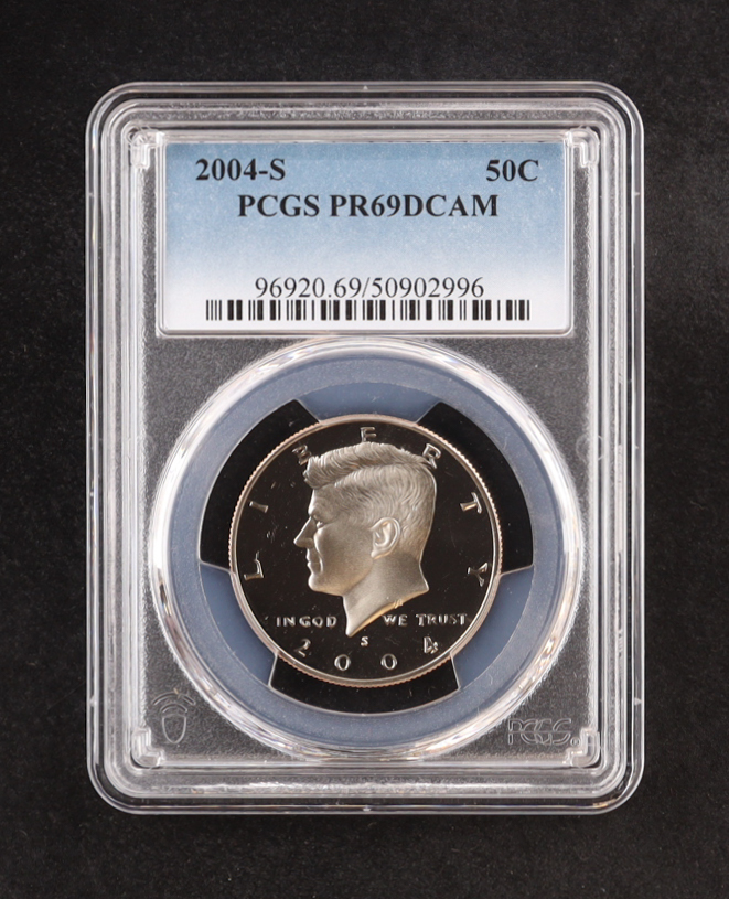 2004-S Kennedy Half Dollar - Deep Cameo Proof (PCGS PR69DCAM) at PristineAuction.com 2004-S Kennedy Half Dollar - Deep Cameo Proof (PCGS PR69DCAM) at PristineAuction.com
