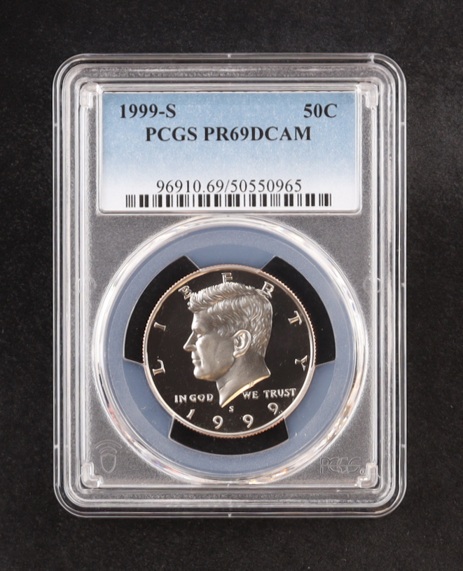 1999-S Kennedy Half Dollar - Deep Cameo Proof (PCGS PR69DCAM) at PristineAuction.com 1999-S Kennedy Half Dollar - Deep Cameo Proof (PCGS PR69DCAM) at PristineAuction.com