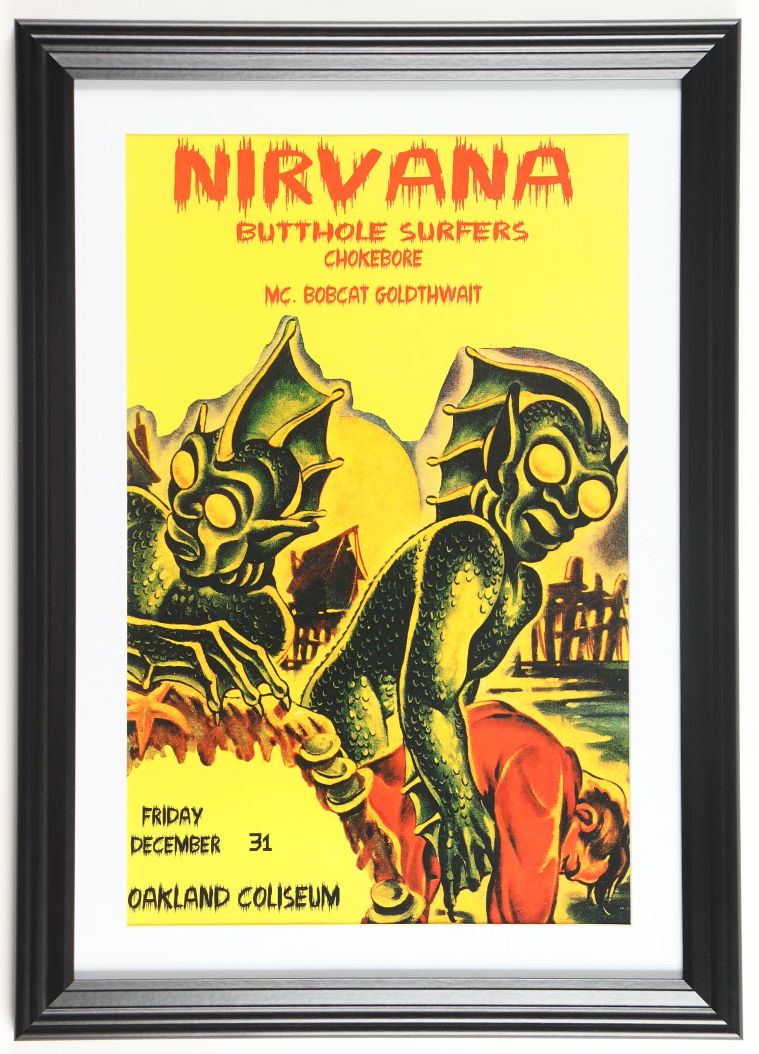 1993 Nirvana Custom Framed Concert Poster at PristineAuction.com 1993 Nirvana Custom Framed Concert Poster at PristineAuction.com