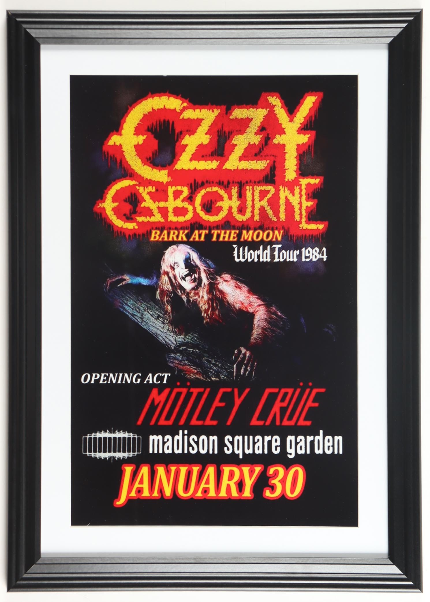 1984 Ozzy Osbourne Custom Framed Concert Poster at PristineAuction.com 1984 Ozzy Osbourne Custom Framed Concert Poster at PristineAuction.com