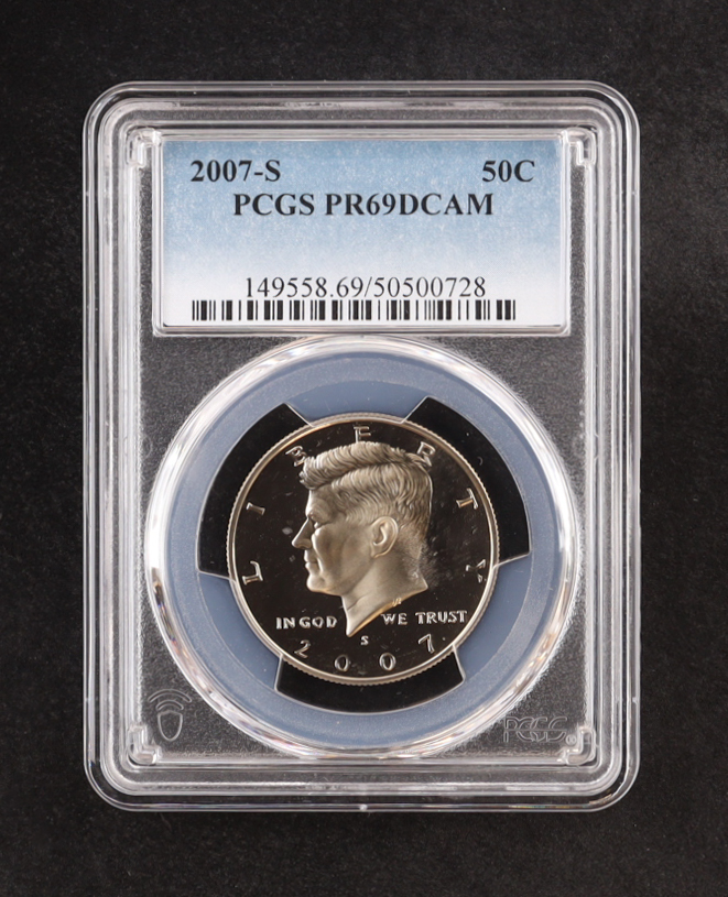 2007-S Kennedy Half Dollar - Deep Cameo Proof (PCGS PR69DCAM) at PristineAuction.com 2007-S Kennedy Half Dollar - Deep Cameo Proof (PCGS PR69DCAM) at PristineAuction.com