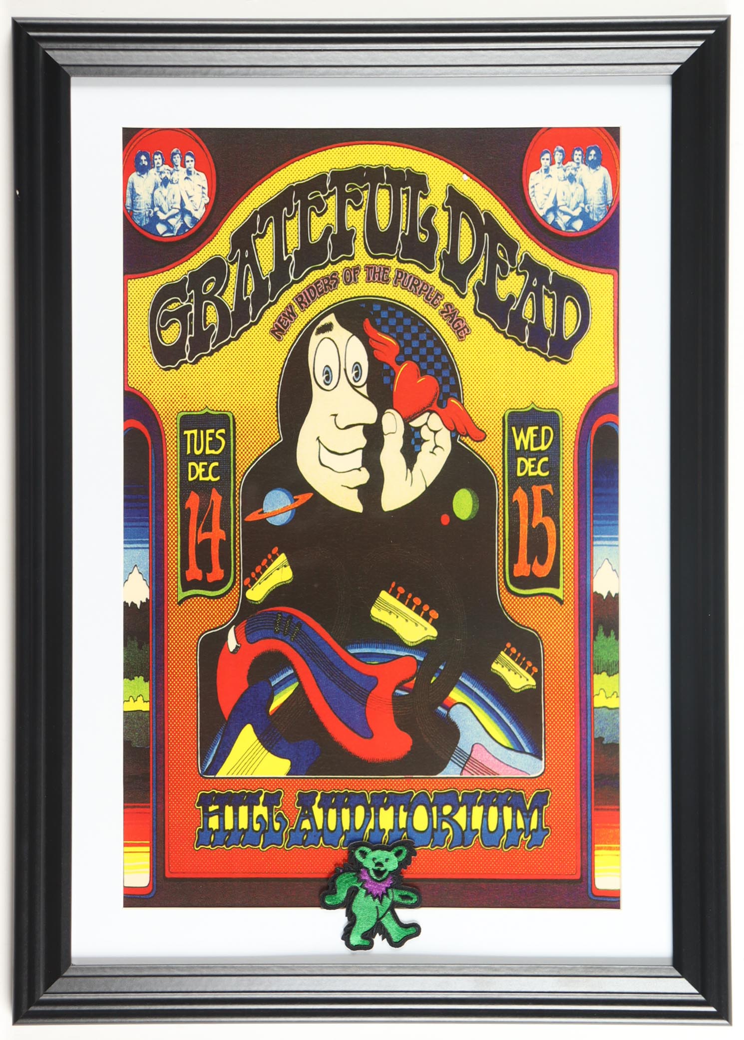 1972 Grateful Dead Custom Framed Concert Poster at PristineAuction.com 1972 Grateful Dead Custom Framed Concert Poster at PristineAuction.com