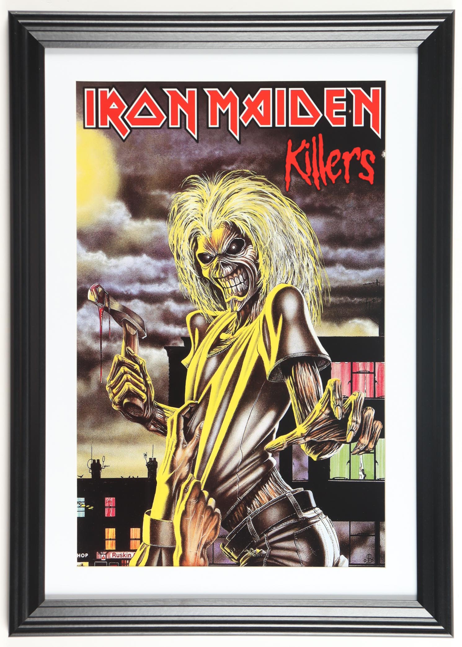 1981 Iron Maidens Custom Framed Concert Poster at PristineAuction.com 1981 Iron Maidens Custom Framed Concert Poster at PristineAuction.com