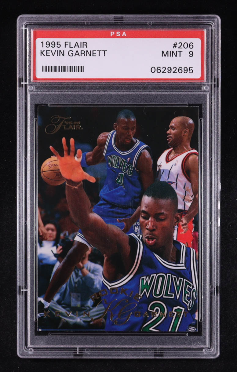 Kevin Garnett 1995-96 Flair #206 RC (PSA 9) at PristineAuction.com Kevin Garnett 1995-96 Flair #206 RC (PSA 9) at PristineAuction.com