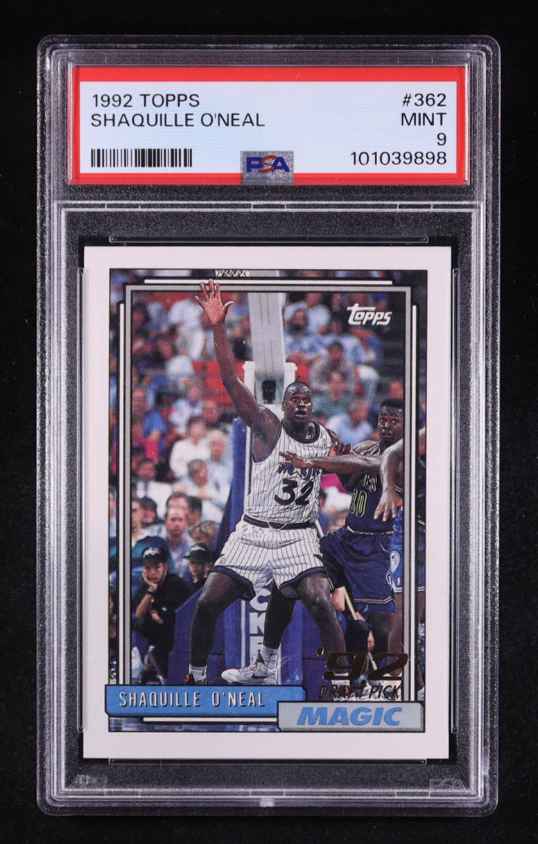Shaquille O'Neal 1992 Topps #362 RC (PSA 9) at PristineAuction.com Shaquille O'Neal 1992 Topps #362 RC (PSA 9) at PristineAuction.com