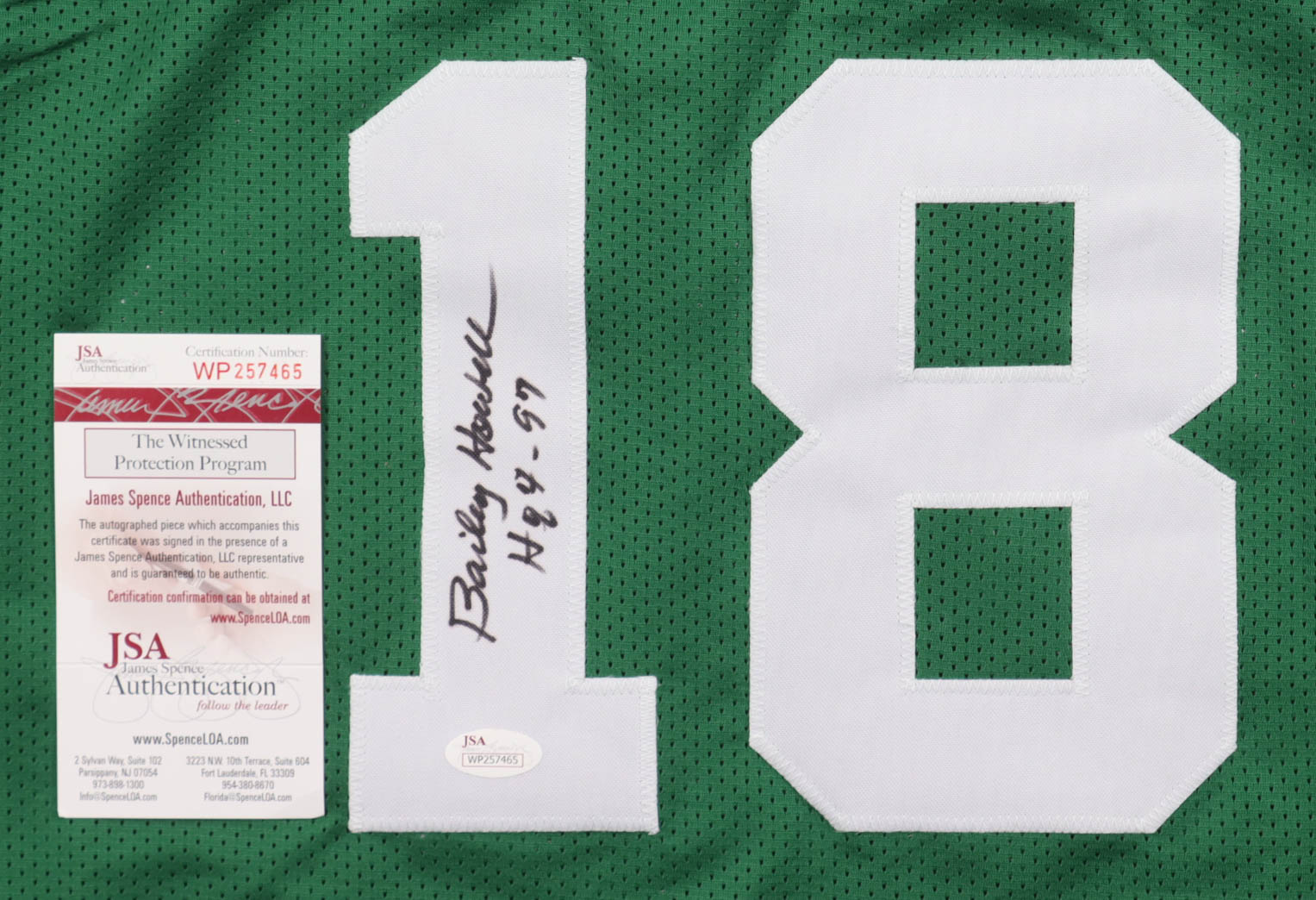 Bailey Howell Signed Jersey Inscribed "HOF 97" (JSA) at PristineAuction.com Bailey Howell Signed Jersey Inscribed "HOF 97" (JSA) at PristineAuction.com