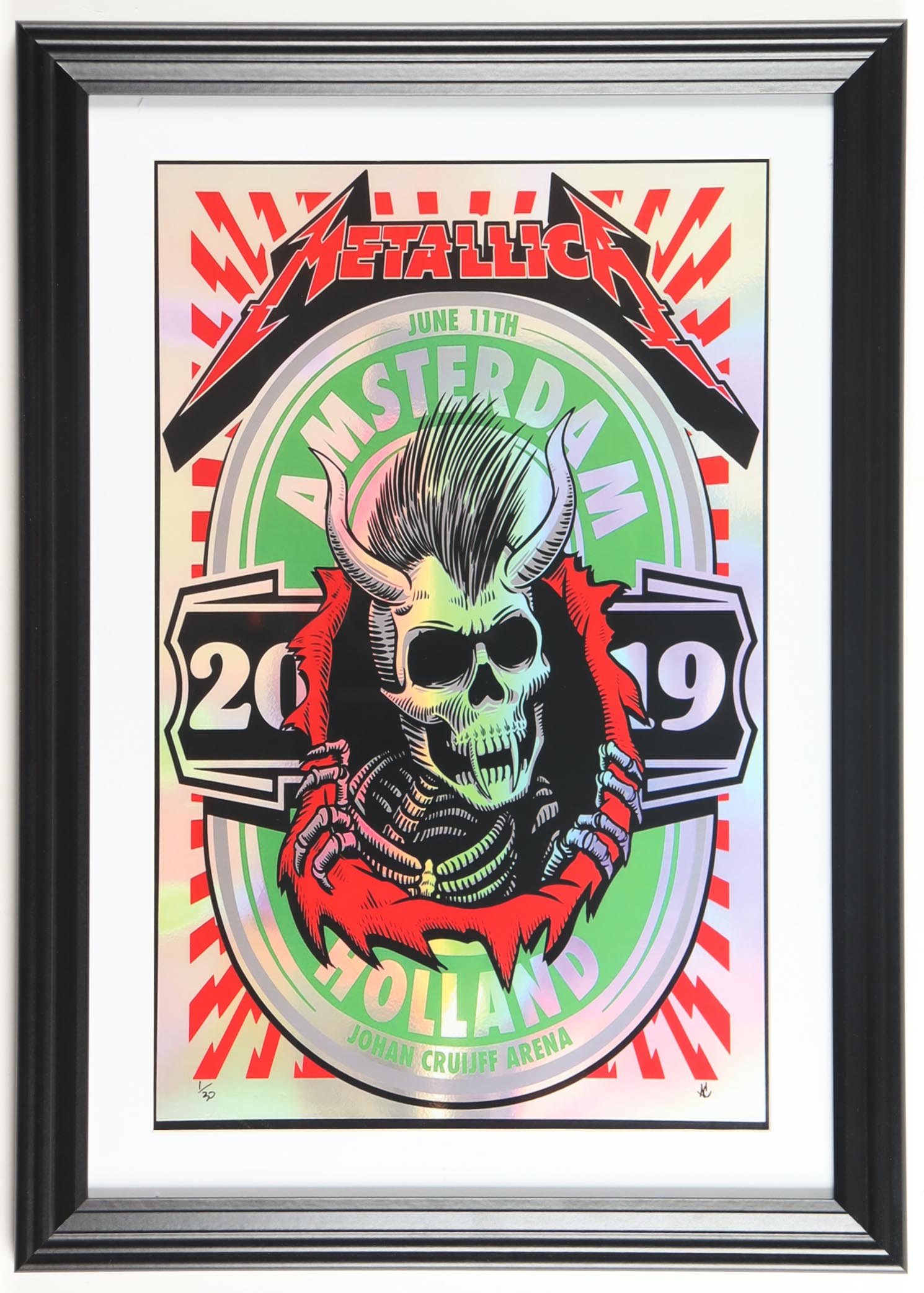 2019 Metallica Custom Framed Concert Poster at PristineAuction.com 2019 Metallica Custom Framed Concert Poster at PristineAuction.com