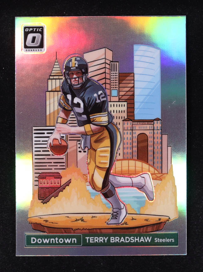 Terry Bradshaw 2024 Donruss Optic Downtown #10 at PristineAuction.com Terry Bradshaw 2024 Donruss Optic Downtown #10 at PristineAuction.com