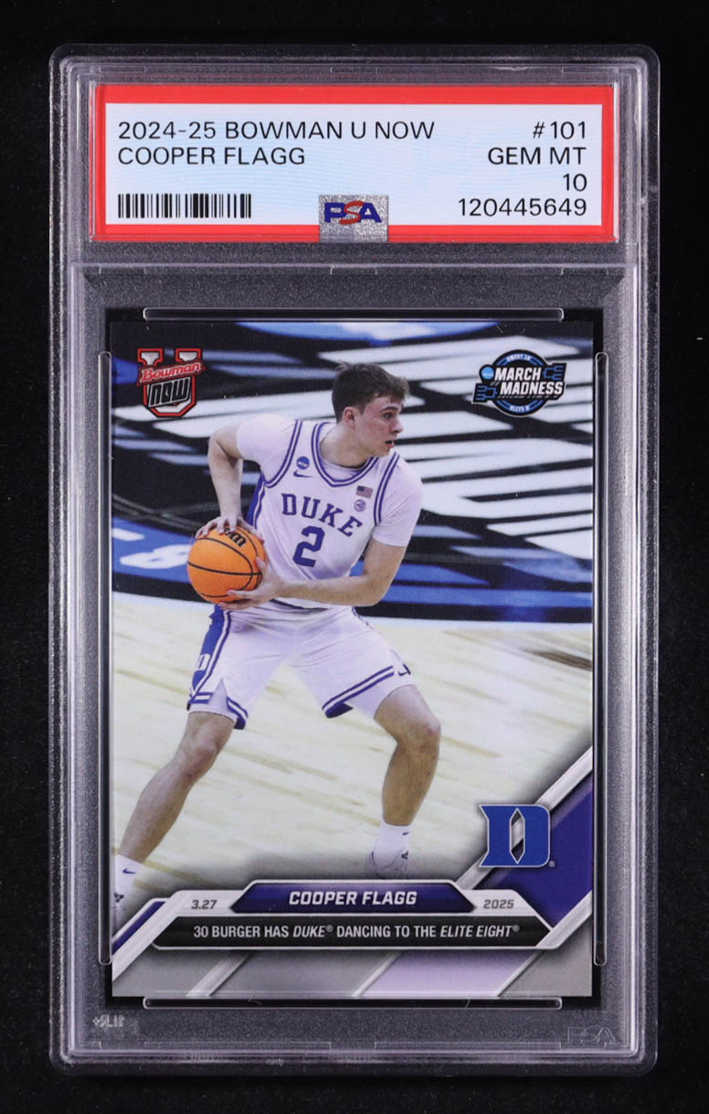 Cooper Flagg 2024-25 Topps Bowman U Now #101 RC (PSA 10) at PristineAuction.com Cooper Flagg 2024-25 Topps Bowman U Now #101 RC (PSA 10) at PristineAuction.com