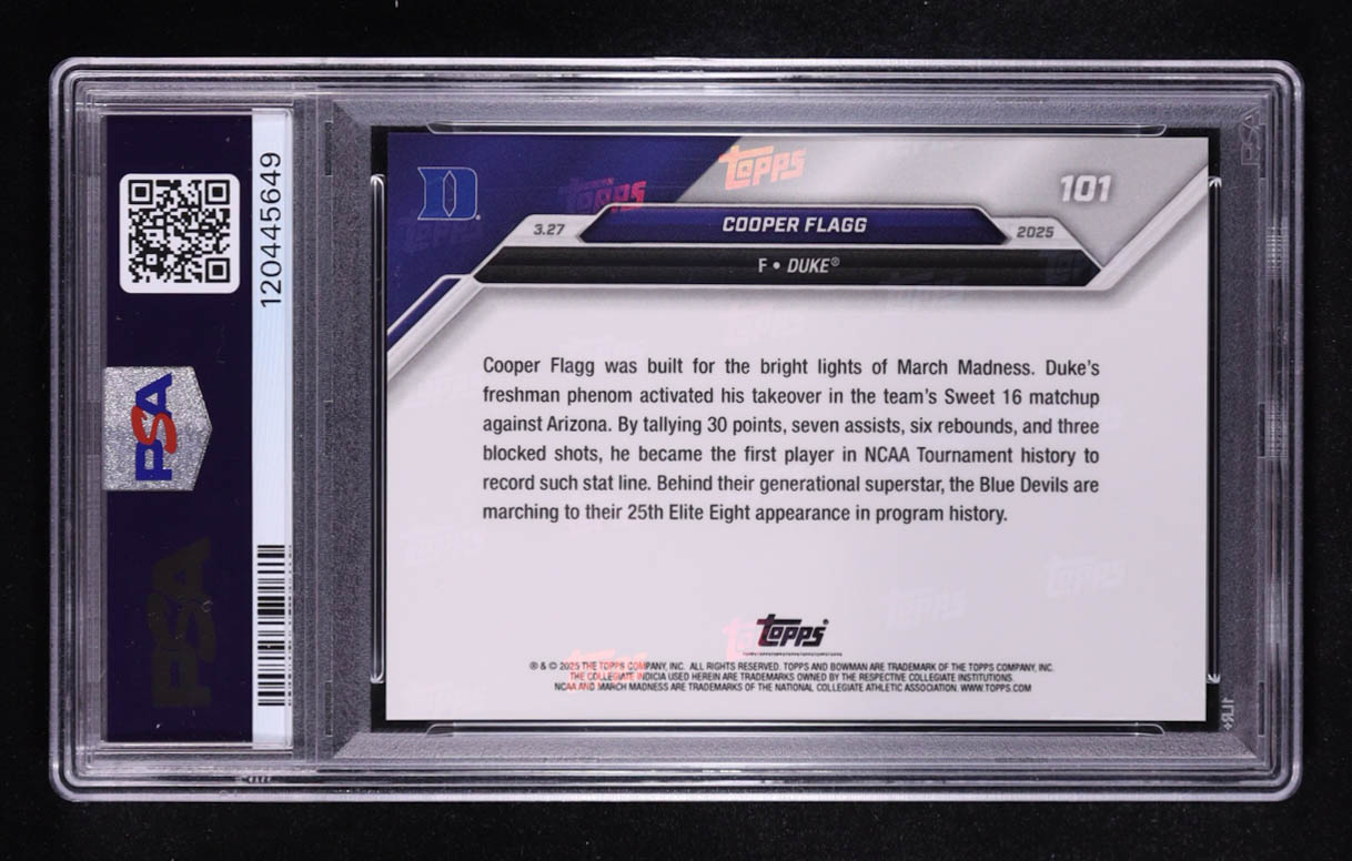 Cooper Flagg 2024-25 Topps Bowman U Now #101 RC (PSA 10) at PristineAuction.com Cooper Flagg 2024-25 Topps Bowman U Now #101 RC (PSA 10) at PristineAuction.com