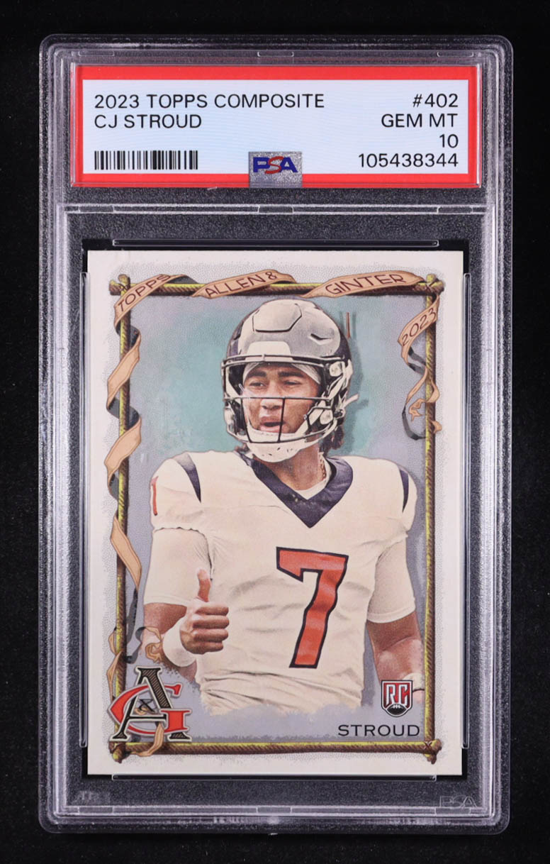 CJ Stroud 2023 Topps Composite #402 RC (PSA 10) at PristineAuction.com CJ Stroud 2023 Topps Composite #402 RC (PSA 10) at PristineAuction.com