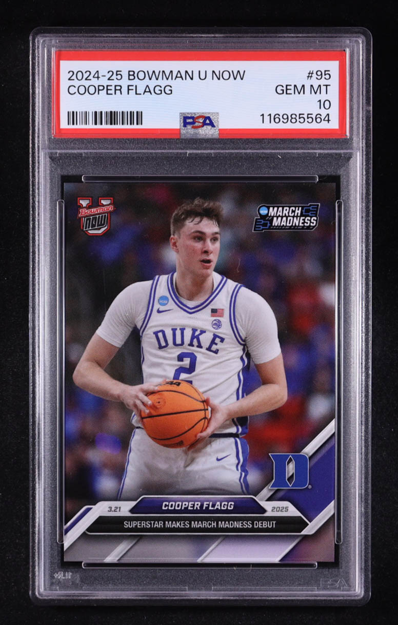 Cooper Flagg 2024-25 Topps Bowman U Now #95 RC (PSA 10) at PristineAuction.com Cooper Flagg 2024-25 Topps Bowman U Now #95 RC (PSA 10) at PristineAuction.com