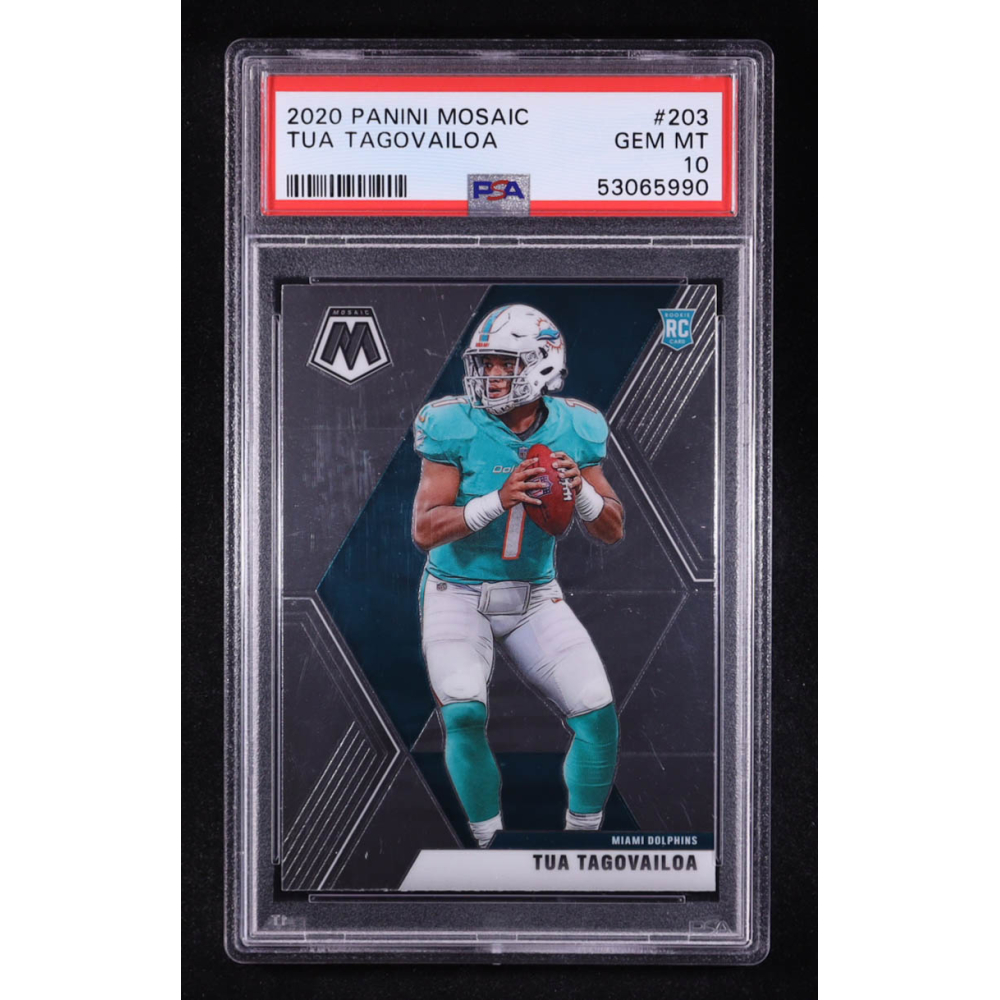 Tua Tagovailoa 2020 Panini Mosaic #203 RC (PSA 10) at PristineAuction.com