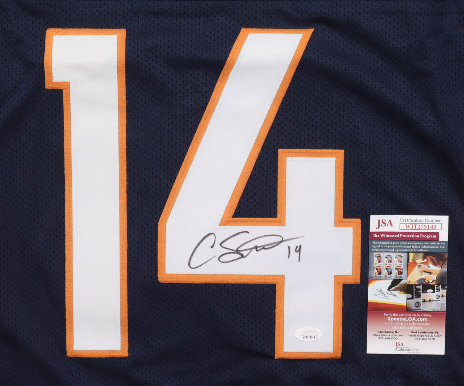 Courtland Sutton Signed Jersey (JSA) at PristineAuction.com Courtland Sutton Signed Jersey (JSA) at PristineAuction.com
